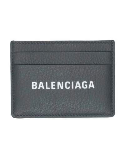 Shop Balenciaga Document Holder In Lead