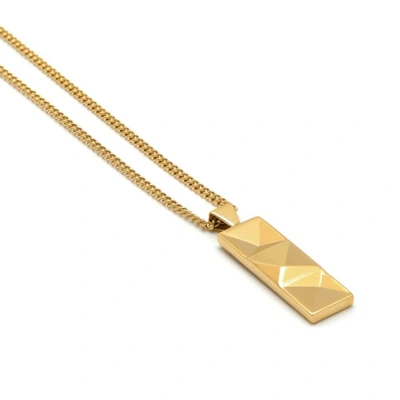 Shop Northskull In'n'out Tag Necklace In Gold