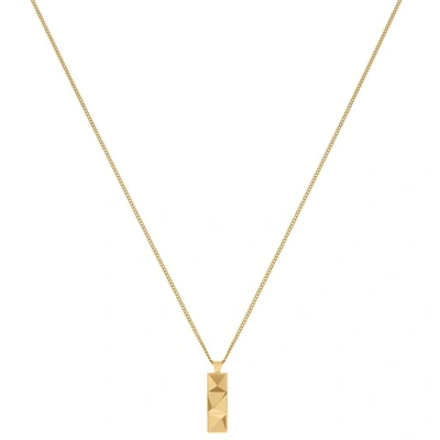 Shop Northskull In'n'out Tag Necklace In Gold