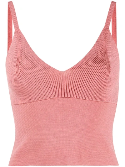 Shop Sandro Myles Cropped Tank Top In Pink