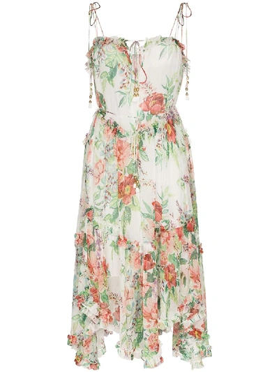 BELLITUDE FLORAL MIDI DRESS