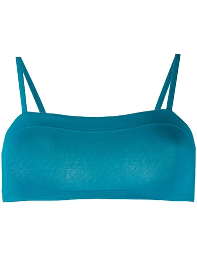 Shop Eres Azur Crop Bikini Top In Blue