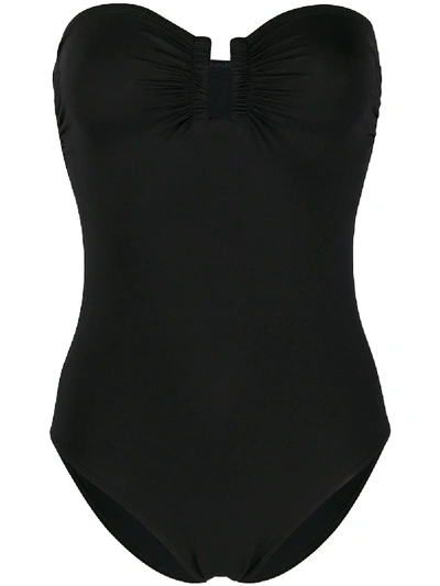 Shop Eres Cassiopée Bustier Swimsuit In Black