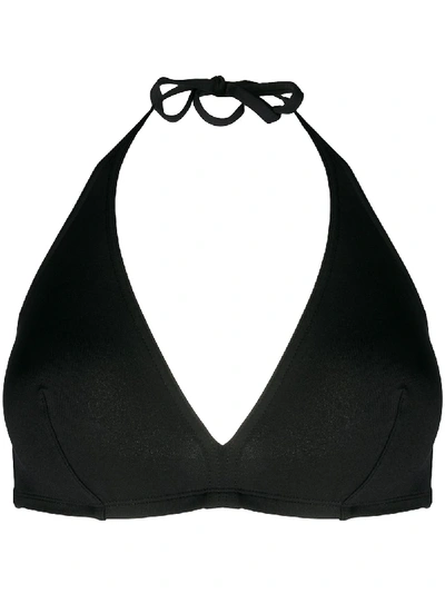 Eres Bandito Triangle Bikini Top In Black