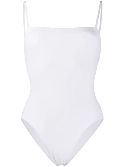 Shop Eres Spaghetti Strap Swimsuit In White