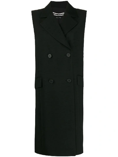 Shop Mcq By Alexander Mcqueen Double-breasted Mid-length Waistcoat In Black