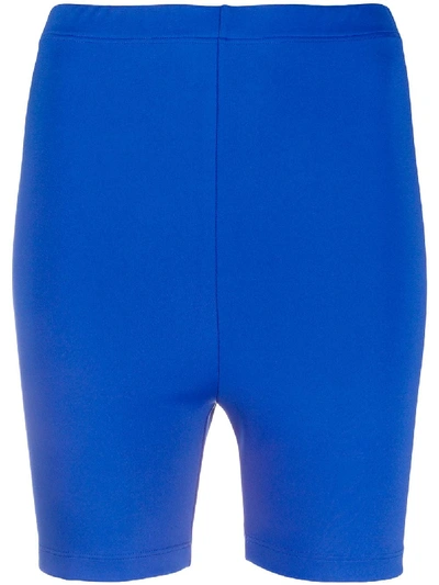 Shop Styland Athletic Body Con Shorts In Blue