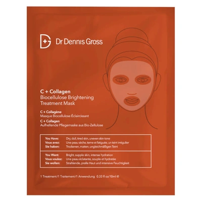 Shop Dr Dennis Gross Skincare Skincare C+collagen Biocellulose Brightening Treatment Mask (1 Application)