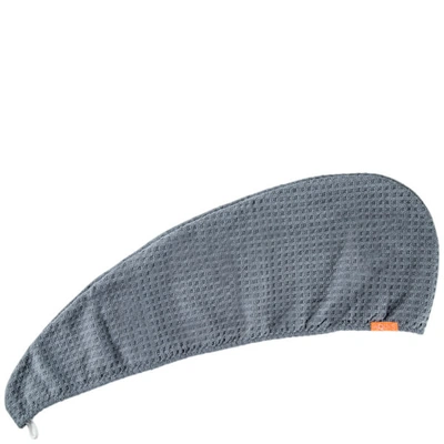 Shop Aquis Hair Turban Waffle Luxe Moody Gray