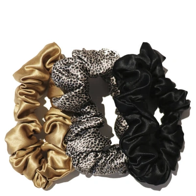 Shop Slip Silk Large Scrunchies (various Colours) In Black Leopard