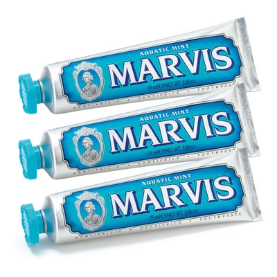 Shop Marvis Aquatic Mint Toothpaste Bundle (3x85ml)