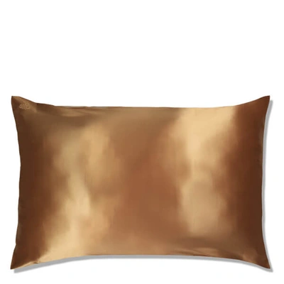 Shop Slip Silk Pillowcase - Queen (various Colours) In Gold