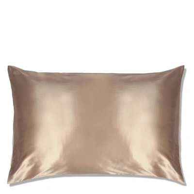 Shop Slip Silk Pillowcase - Queen (various Colours) In Caramel