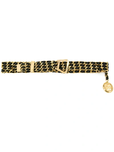 Pre-owned Chanel 1980s Chain Link Belt In Gold