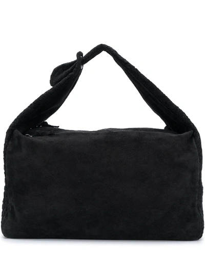 Pre-owned Bottega Veneta Intrecciato Weave Top Handle Bag In Black