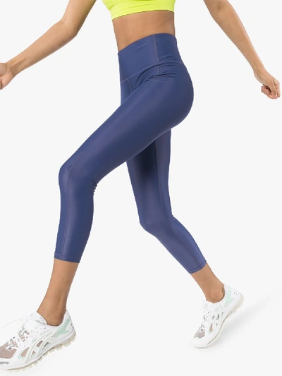 Shop Sweaty Betty Speedy Seamless Running Leggings In Blue