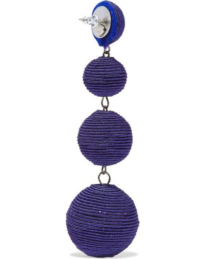Shop Kenneth Jay Lane Earrings In Purple