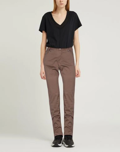 Shop Angelo Marani Casual Pants In Brown