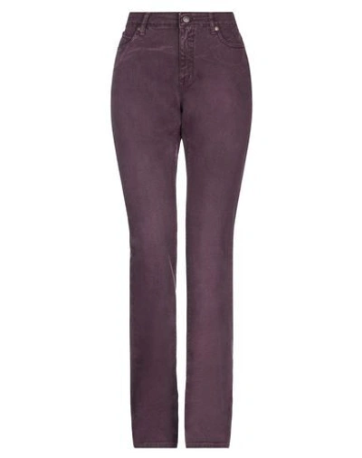 Shop Angelo Marani Casual Pants In Maroon