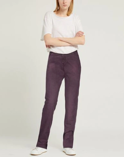 Shop Angelo Marani Casual Pants In Maroon