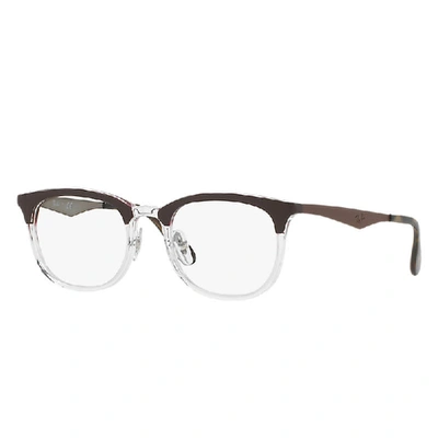 Shop Ray Ban Rb7112 Eyeglasses Brown Frame Demo Lens Lenses Polarized 51-20