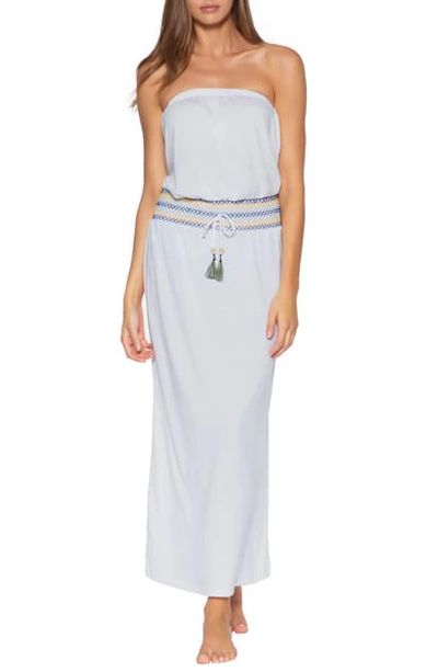 Shop Soluna Sunset Smocked Cover-up Maxi Dress In White