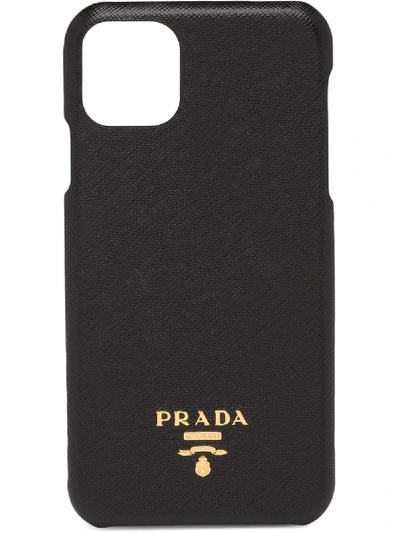 Shop Prada Saffiano Iphone 11 Pro Max Cover In Black
