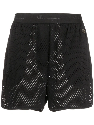 Shop Rick Owens X Champion Dolphin Boxers Mesh Shorts In Black