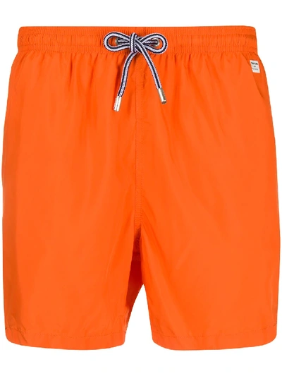 Shop Mc2 Saint Barth Pantone Swim Shorts In Orange