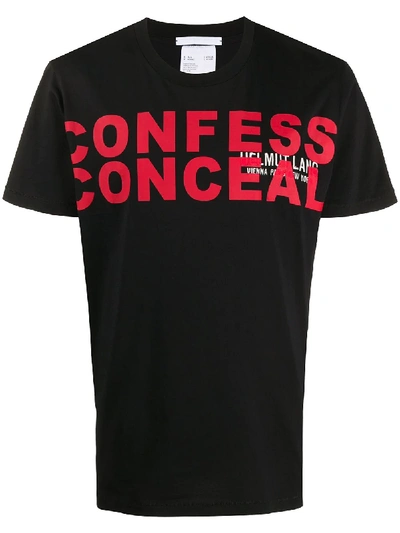 Shop Helmut Lang Confess Conceal Short Sleeve T-shirt In Black