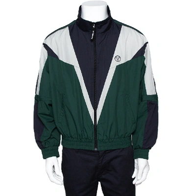 Pre-owned Vetements Green Rear Logo Print Zip Up Track Jacket M