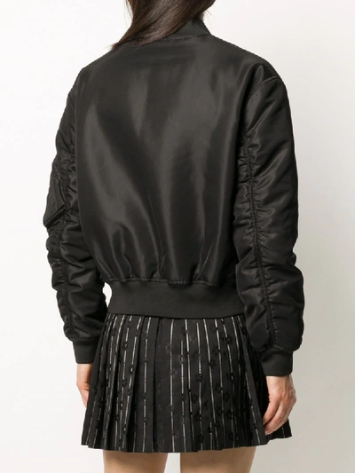 Shop Mcq By Alexander Mcqueen Logo Zip-up Bomber Jacket In Black