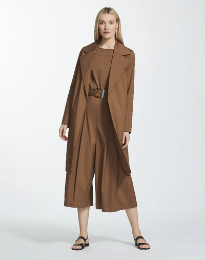 Shop Lafayette 148 Classic Stretch Cotton Mayfair Trench Coat In Acorn