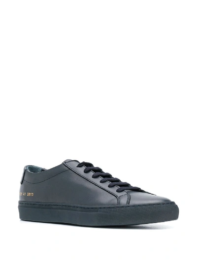 Shop Common Projects Leather Low-top Sneakers In Blue