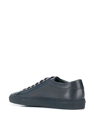 Shop Common Projects Leather Low-top Sneakers In Blue