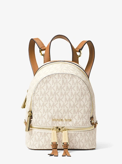 Michael Kors Rhea Mini Logo Backpack In Natural | ModeSens