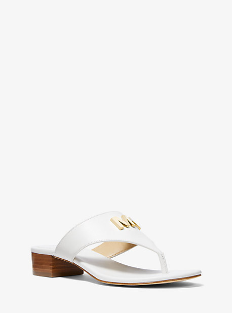 Michael Kors Deanna Leather Sandal In 