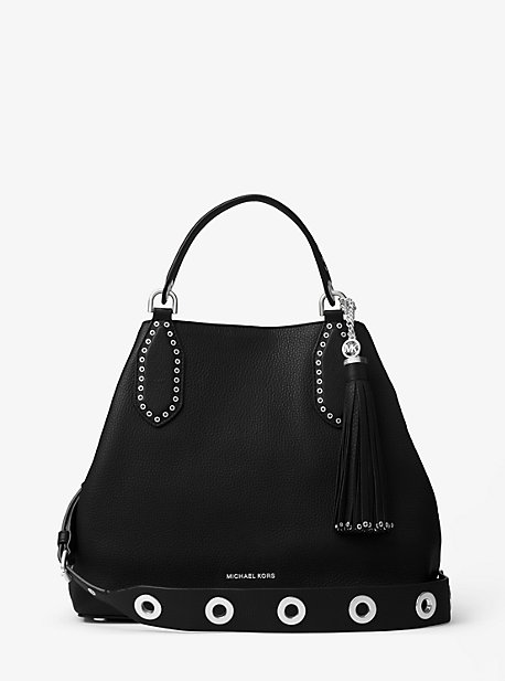 brooklyn large pebbled leather shoulder bag