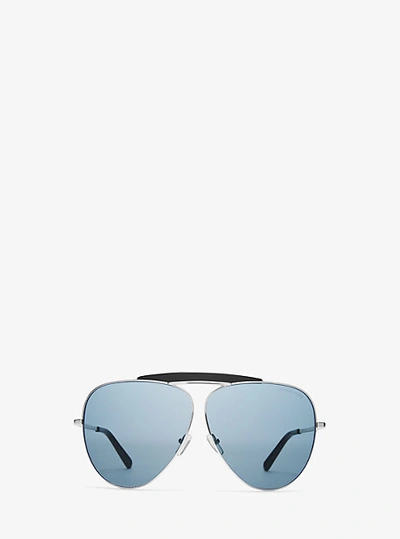 Shop Michael Kors Bleecker Sunglasses In Blue