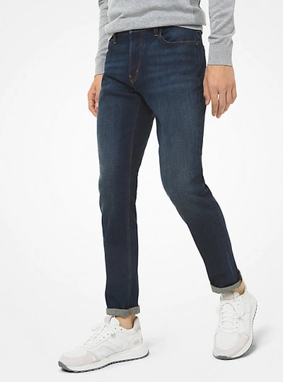 Shop Michael Kors Slim-fit Stretch-denim Jeans In Natural