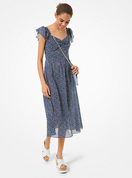 floral cotton midi dress