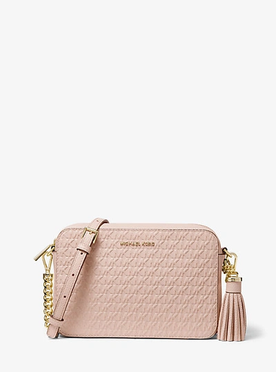 Ginny medium pebbled leather crossbody bag top