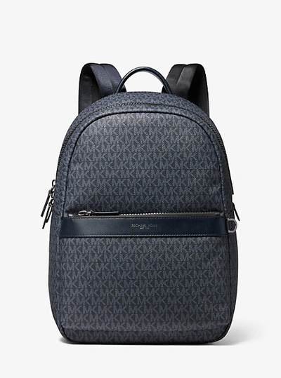 Shop Michael Kors Greyson Logo Backpack In Blue