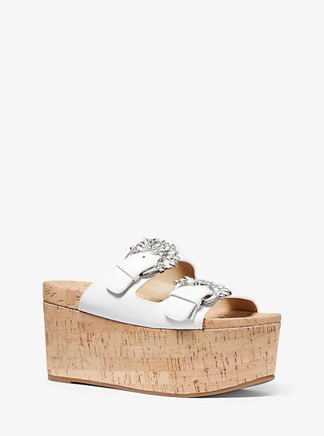 michael kors white wedge sandals