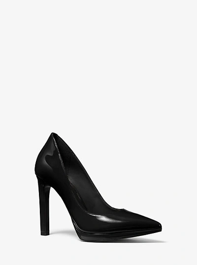 Shop Michael Kors Brielle Patent Leather Pump In Black