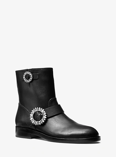 Viola embellished leather sales moto boot