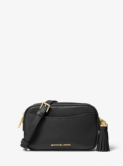 Shop Michael Kors Pebbled Leather Convertible Belt Bag In Black