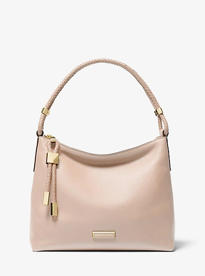 Michael Kors Lexington Medium Pebbled Leather Shoulder Bag In Pink |  ModeSens