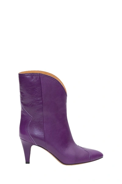 Shop Isabel Marant Dythey Boots In Purple