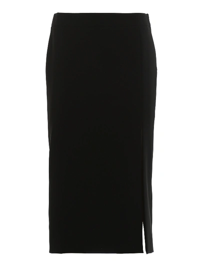 Shop Moschino Side Vent Black Pencil Skirt